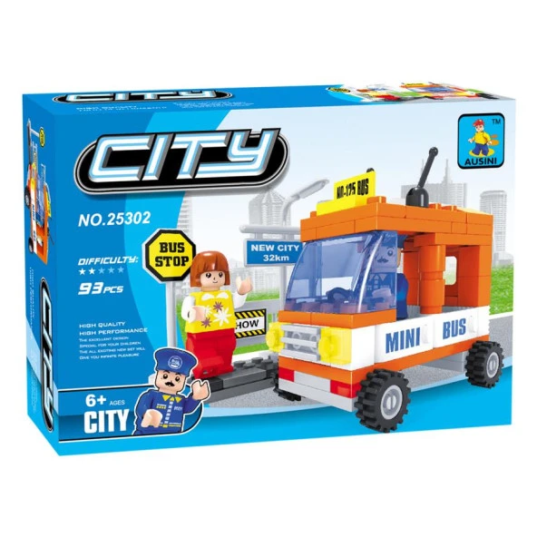 Ausini - Asya Brick 25302 Lego City Minibus, 93 PARÇA