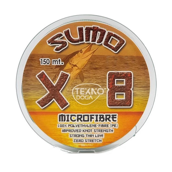 SUMO X8 150m 8 Kat Örgü İp Misina %100 PE Olta Misinası - 2