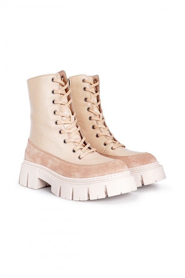 Libero L04.361 Deri Kadın Bot BEJ - 3