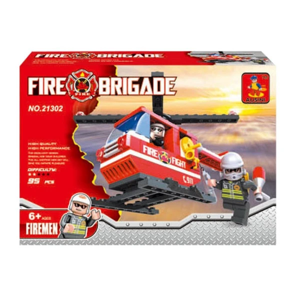 Ausini - Asya Brick 21302 Fire Brigade Set - 105 PARÇA - 2