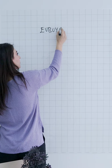 Kareli Şeffaf - Yapışkansız Tutunan Akıllı Kağıt - Resim 3