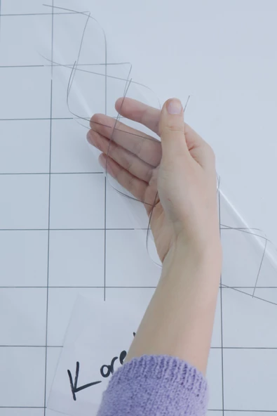 Kareli Şeffaf - Yapışkansız Tutunan Akıllı Kağıt - Resim 4