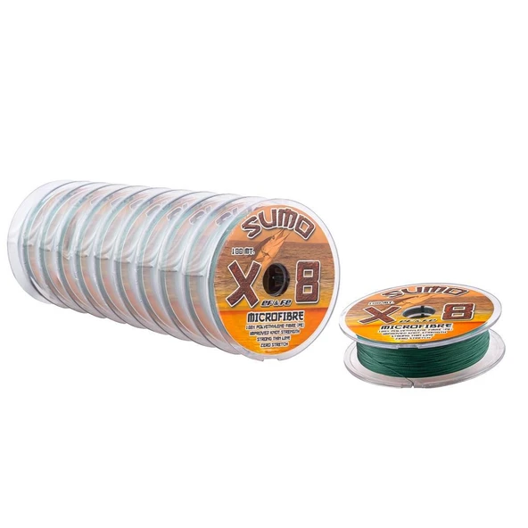 SUMO X8 100m 8 Kat Örgü İp Misina %100 PE Olta Misinası - 3