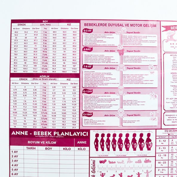 Anne&Bebek Planlayıcı - Yapışkansız Tutunan Akıllı Kağıt - 2