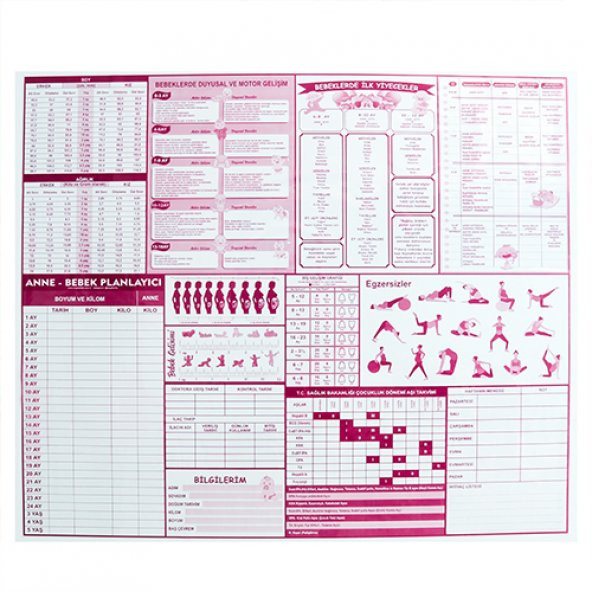 Anne&Bebek Planlayıcı - Yapışkansız Tutunan Akıllı Kağıt - 6