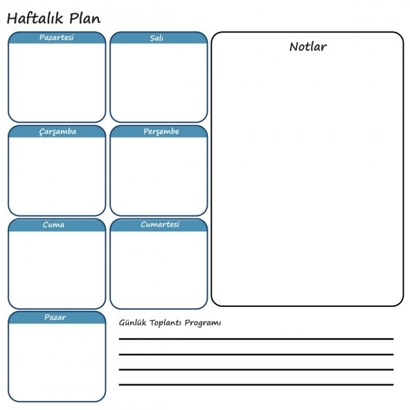 Haftalık Planlayıcı - Yapışkansız Tutunan Akıllı Kağıt & Silgili Tahta Kalemi Hediye - Resim 4