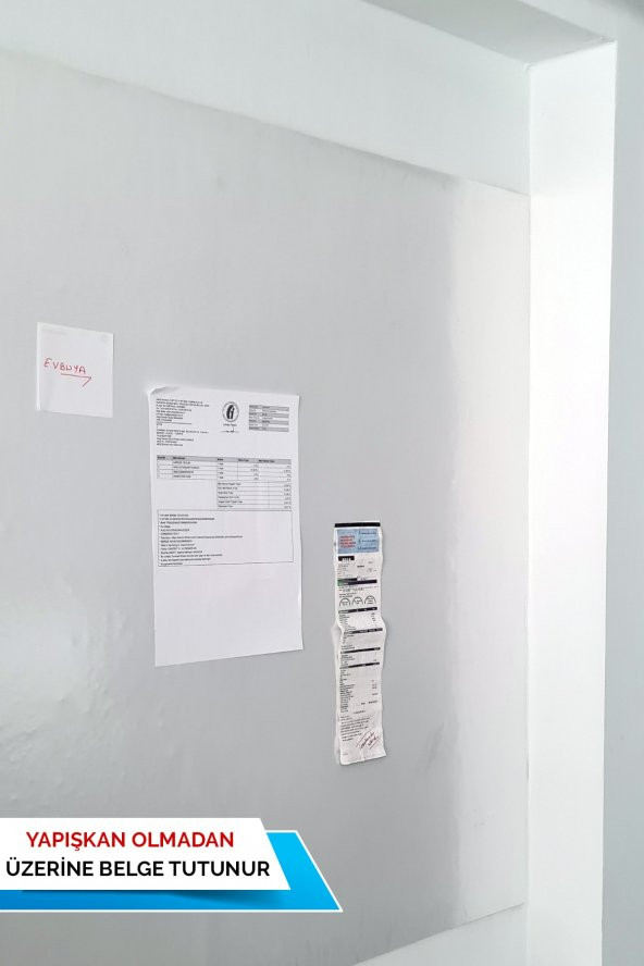 5 Adet 50 Cm x 70 Cm Beyaz - Yapışkansız Tutunan Akıllı Kağıt - 4