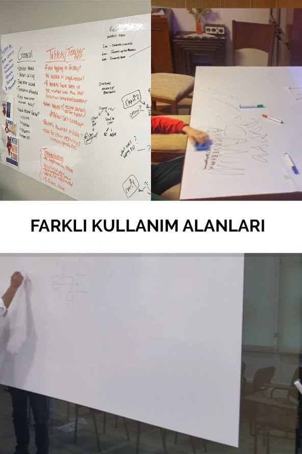 5 Adet 50 Cm x 70 Cm Beyaz - Yapışkansız Tutunan Akıllı Kağıt - 5