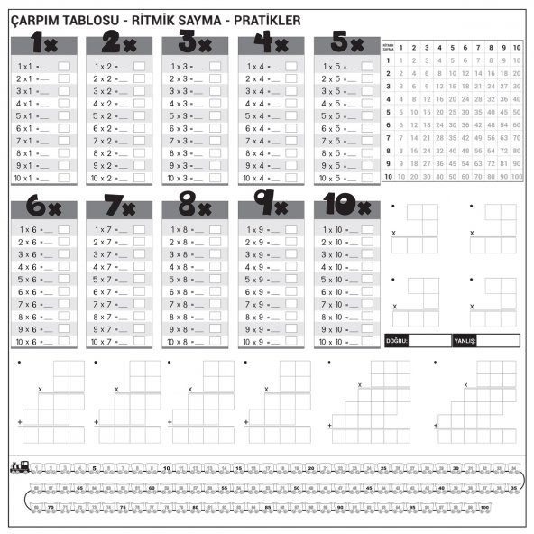 Çarpım Tablosu + Silgili Tahta Kalemi Hediyeli - 2