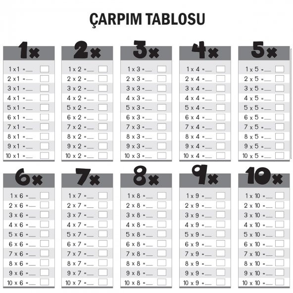 Çarpım Tablosu + Silgili Tahta Kalemi Hediyeli - 4
