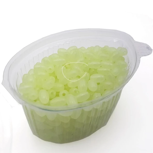 TAMSET 6x12mm 45g Fosforlu Boncuk Elips Glow Olta Boncuğu