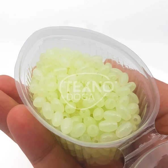 TAMSET 6x12mm 45g Fosforlu Boncuk Elips Glow Olta Boncuğu - 2