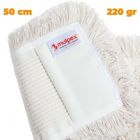 Mulpex Zincir Dikiş Nemli Mop 50 cm., 220 gr. x 50 Adet - 5