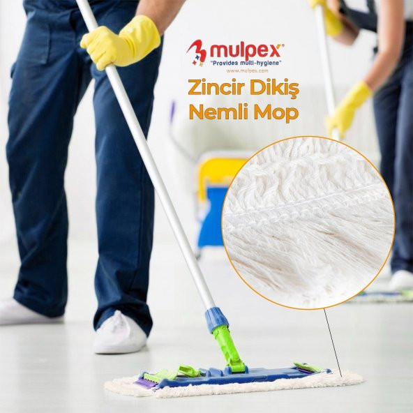 Mulpex Zincir Dikiş Nemli Mop 50 cm., 220 gr. x 20 Adet - 6