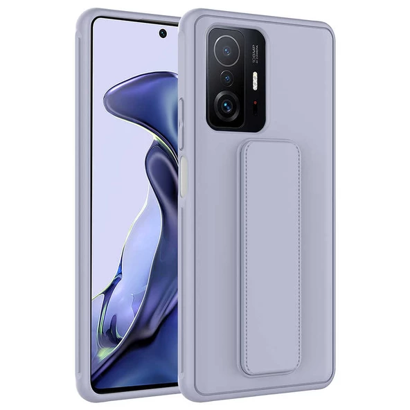 Xiaomi Mi 11T 5G Kılıf Zore Qstand Katlanabilir Standlı Kılıf - Resim 5