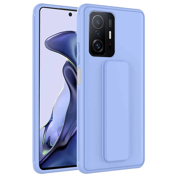 Xiaomi Mi 11T 5G Kılıf Zore Qstand Katlanabilir Standlı Kılıf - Resim 7