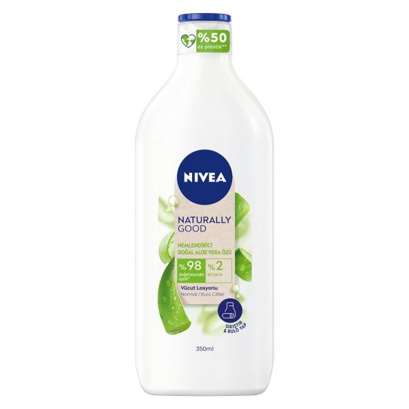 Nıvea Vücut Losyonu Naturally Aloe Vera Özlü 350 Ml