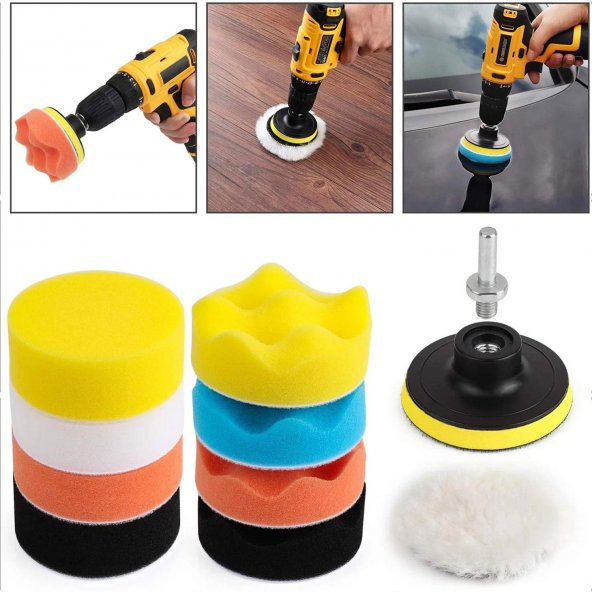 (30 PARÇA) Pasta Cila Polisaj Süngeri Pedi Seti 115 mm Parlatıcı - 2