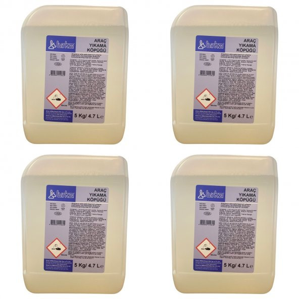 Birka Araç Yıkama Köpüğü 5 Kg. x 4 Adet