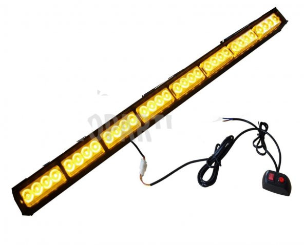 OTO KURTARICI + İŞ MAKİNASI ÇAKAR LAMBA 32 LED 90x4 CM SARI 5 FON