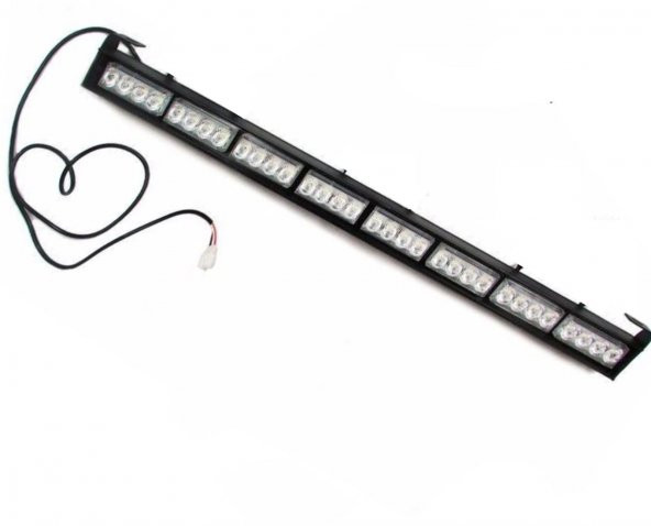 OTO KURTARICI + İŞ MAKİNASI ÇAKAR LAMBA 32 LED 90x4 CM SARI 5 FON - 2