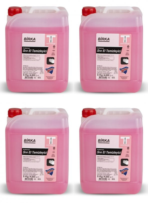 Birka Sıvı El Temizleyici (Gül), 5 Kg x 4 Adet