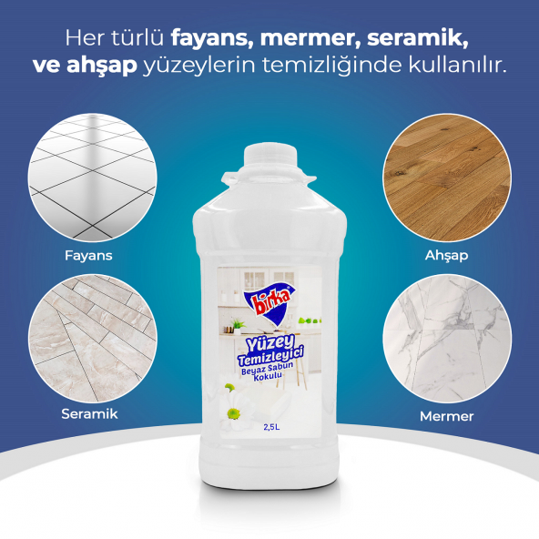 Birka Beyaz Sabun Kokulu Yüzey Temizleyici 2 Adet X 2,5 L. - 2