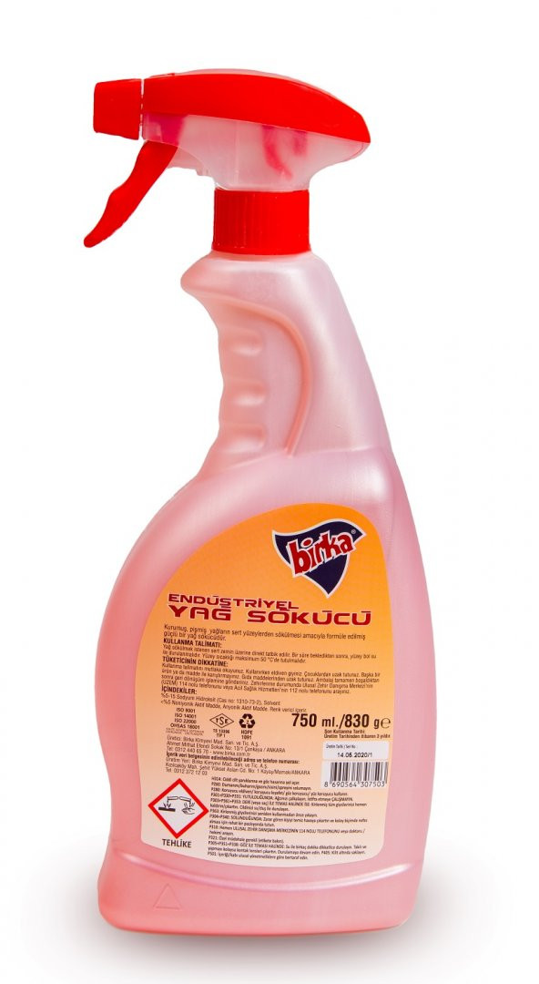 Birka Endüstriyel Yağ Sökücü 750 ml.
