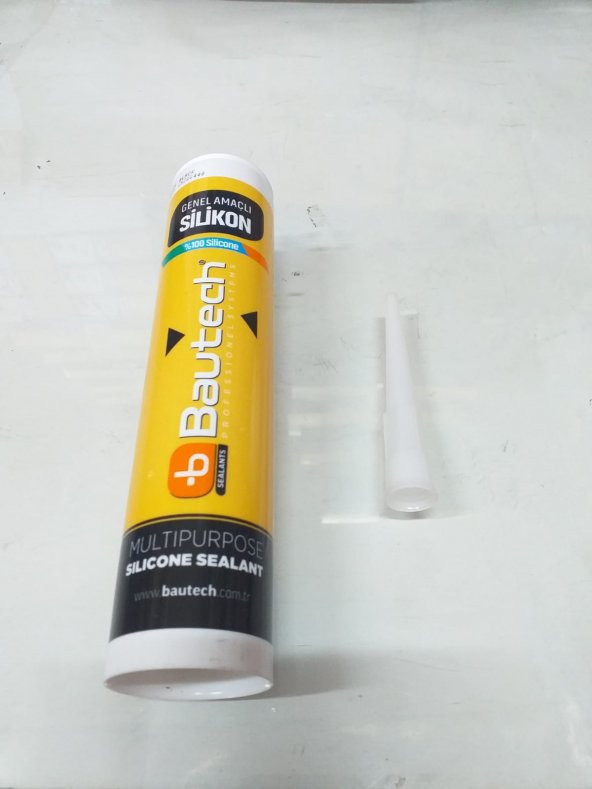 Genel Amaçlı Silikon 280 Ml Bautech 153780124 Siyah Beyaz Şeffaf - 1