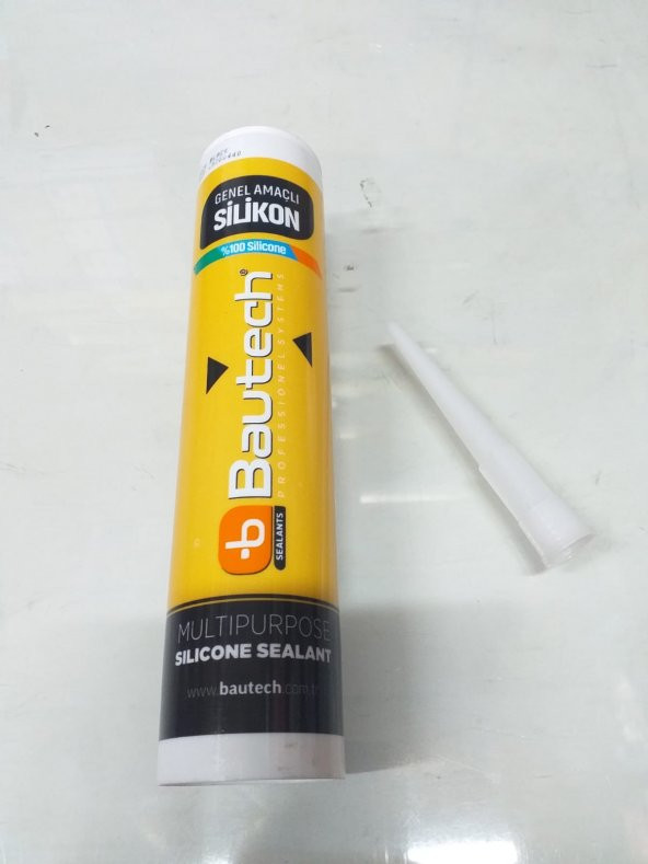 Genel Amaçlı Silikon 280 Ml Bautech 153780124 Siyah Beyaz Şeffaf - 7