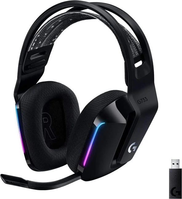 Logitech G733 Lightspeed RGB Kablosuz 7.1 Surround Ses Oyuncu Kulaklığı - Siyah