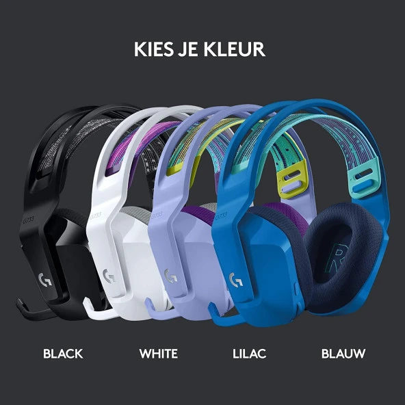 Logitech G733 Lightspeed RGB Kablosuz 7.1 Surround Ses Oyuncu Kulaklığı - Siyah - 9