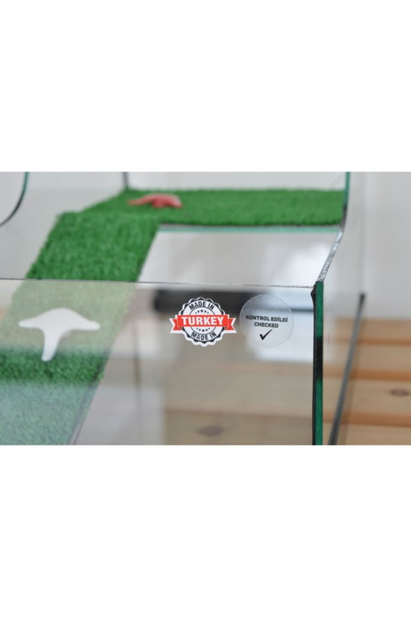 Kaplumbağa Bahçesi Kalın Cam Akvaryum Büyük Boy Siyah - 2