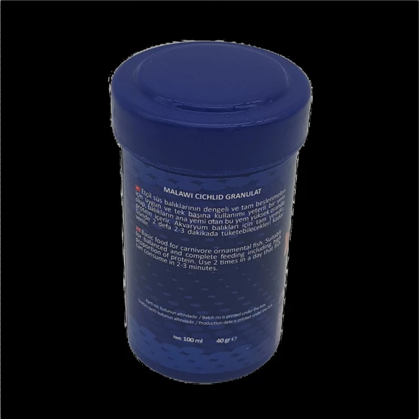 Carino Malawi Cichlid Granulat Etçil Balık Yemi 100 ml - 2