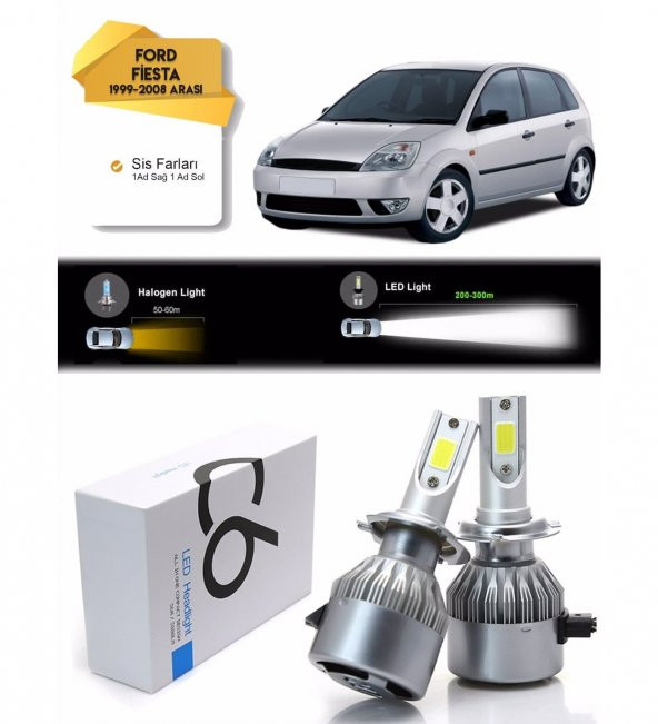 Ford Fiesta Sis Far Şimşek Etkili Led Xenon 1999-2008 Arası