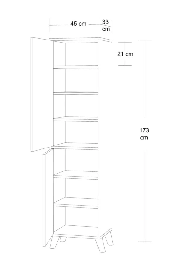Mobilique Zarif Çok Amaçlı Banyo Dolabı - 3