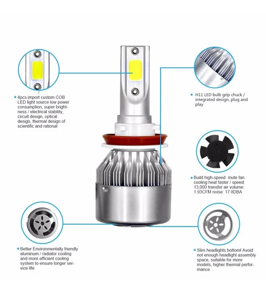 Ford Connect Uzun Far Kısa Far Şimşek Etkili Led Xenon 2002-2013 Arası - 5