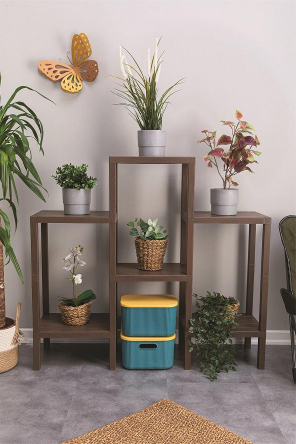 Flower 6 Lı Raf Ünitesi, Çiçeklik, Banyo, Mutfak Rafı, Ayakkabılık, Kitaplık, Organizer