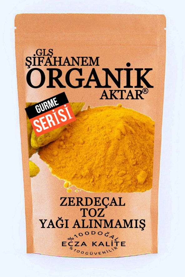 Zerdeçal Toz Çekilmiş Zerdeçal Yağı Alınmamış 1. Sınıf 150gr