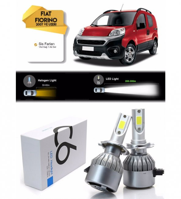 Fiat Fiorino Sis Farı Şimşek Etkili Led Xenon 2007 ve Üzeri