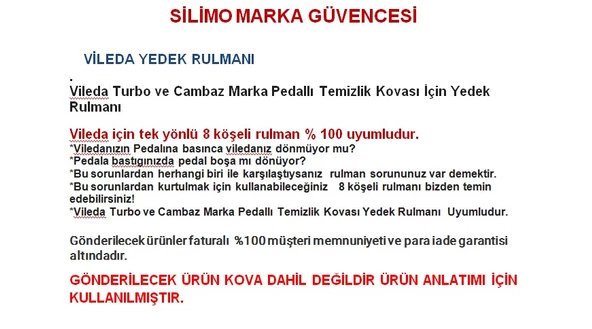 100 Uyumlu Vileda Turbo Pedallı Temizlik Kovası Tamir Rulmanı   2 adet - 4