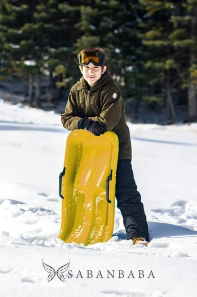 Sarı, Frenli Kar Kızağı - Plastik Kızak ürün görseli 1