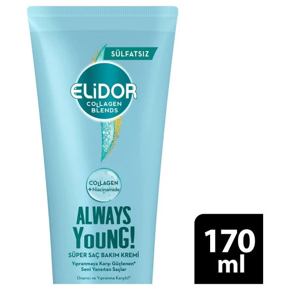 Elidor Collagen Blends Saç Kremi Always Young Sülfatsız 170 Ml