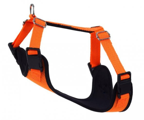 Actirex COOL Dokuma Kumaş Neon Köpek Göğüs Tasması L Turuncu 50-70cm 15-22 Kg KÖPEKLERE