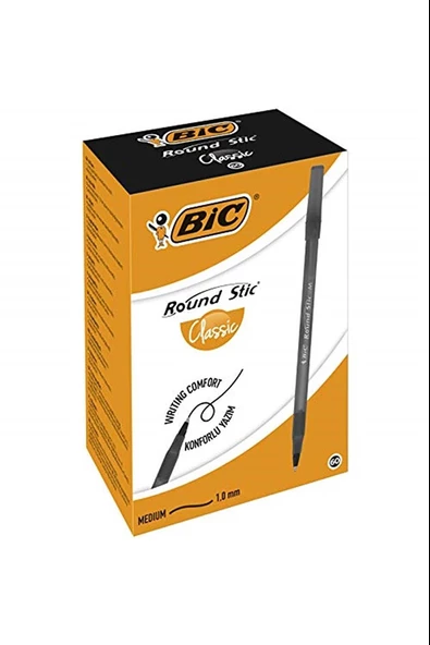 Bic Round Stıc SİYAH Tükenmez Kalem 60Lı Kutu