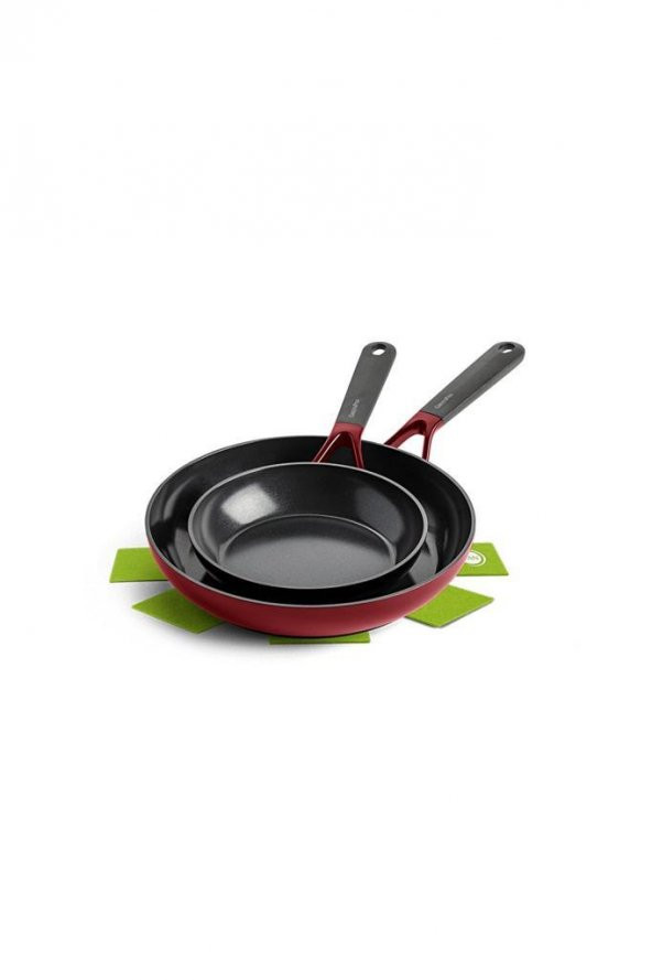 Greenpan CC005196-001 Smartshape Kırmızı Seramik Tava Seti (28-20 cm)