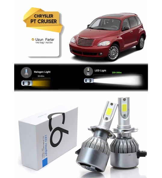 Chrysler PT Cruiser Uzun Far Led Xenon Şimşek Etkili