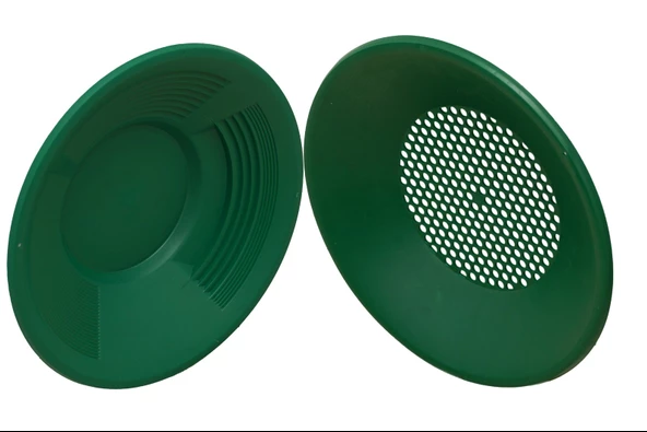 Yeşil Gold Pan Altın Eleği Tavası Set - Gold Pan Gold Pan Süzgeç Altın Bulma Yıkama Arama - 2