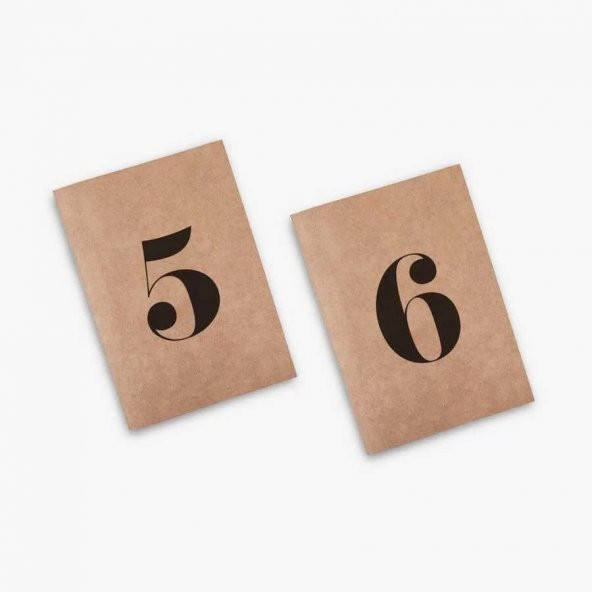 6 lı Rakam Kraft Defter - 5