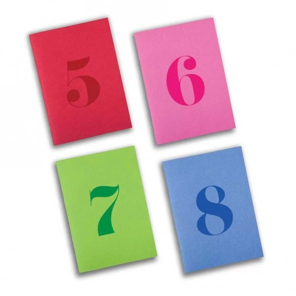 12 li Rakam Renkli Defter - 4